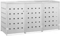 vidaXL M&uuml;lltonnenbox f&uuml;r 3 Tonnen 240 L Edelstahl