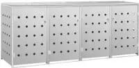 vidaXL M&uuml;lltonnenbox f&uuml;r 4 Tonnen 240 L Edelstahl