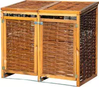 dobar M&uuml;lltonnenbox 2x120l, BxTxH: 125x80x115 cm