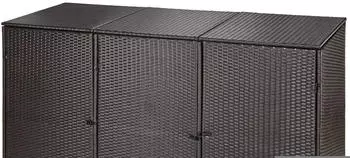 Merxx Mülltonnenabdeckung 3 x 120 Liter braun
