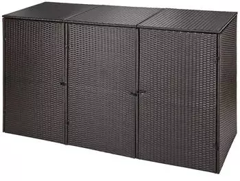 Merxx M&uuml;lltonnenabdeckung 3 x 240 Liter braun