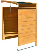 Mucola - M&uuml;lltonnenbox Braun Anbaubox M&uuml;lltonnenverkleidung M&uuml;lltonne 240l