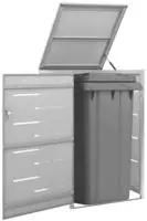 vidaXL M&uuml;lltonnenbox f&uuml;r 1 Tonne 69x77,5x112,5 cm Edelstahl
