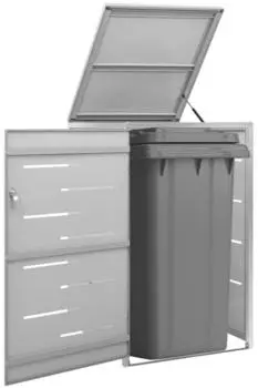 vidaXL M&uuml;lltonnenbox f&uuml;r 1 Tonne 69x775x115 cm Grau