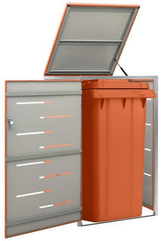 vidaXL Mülltonnenbox für 1 Tonne 69x775x115 cm Orange