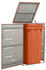 vidaXL Mülltonnenbox für 1 Tonne 69x775x115 cm Orange