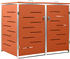 vidaXL Mülltonnenbox für 2 Tonnen orange