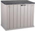 Dobar Mülltonnenbox Kunststoff 2x120 L taupe/dunkelgrau