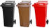 Grau/Schwarz/Braun/Rot: Proregal 2-Rad-Mülltonne 3er MGB HDPE-Kunststoff 120L