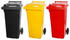 Grau/Schwarz/Gelb/Rot: Proregal 2-Rad-Mülltonne 3er MGB HDPE-Kunststoff 120L