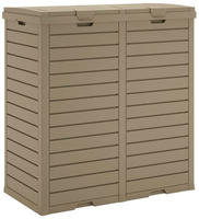 vidaXL Outdoor-M&uuml;lltonne Hellbraun 78x41x86 cm Polypropylen
