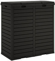 vidaXL Outdoor-M&uuml;lltonne Schwarz 78x41x86 cm Polypropylen
