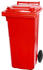Rot: Proregal 2-Rad-Mülltonne MGB HDPE-Kunststoff 94,5x48x54cm 120L