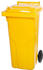 Gelb: Proregal 2-Rad-Mülltonne MGB HDPE-Kunststoff 94,5x48x54cm 120L