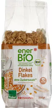 Ener Bio Dinkelflakes, ohne Zuckerzusatz, Bioland