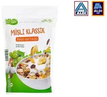 Gut Bio M&uuml;sli Klassik Dinkel und Fr&uuml;chte