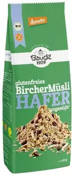 Bauck M&uuml;hle Bircher Hafer M&uuml;sli glutenfrei unges&uuml;&szlig;t (357337X1)
