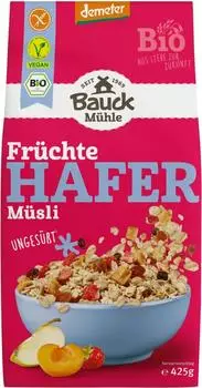 Bauck Mühle Hafermüsli Früchte glutenfrei bio (25176)