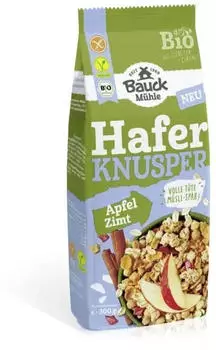Bauck M&uuml;hle Hafer Knusper M&uuml;sli Apfel Zimt 300g