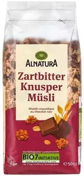 Alnatura Bio Zartbitter Knusper M&uuml;sli 500 g