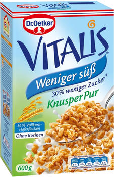 Dr. Oetker Vitalis Weniger Süß Knusper Pur (600 g)