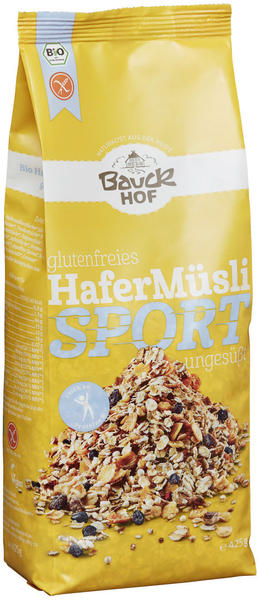 Bauckhof Bio glutenfreies Hafermüsli Sport ungesüßt (425g)