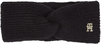 Tommy Hilfiger Rippstrick-Stirnband mit Knoten und Monogramm (AW0AW15308) black