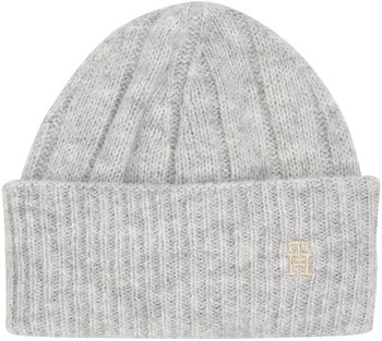 Tommy Hilfiger Beanie mit Monogramm-Emblem (AW0AW15307) medium grey heather