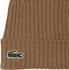 Lacoste Unisex Beanie aus gerippter Wolle (RB0001) camel