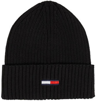 Tommy Hilfiger Rippstrick-Beanie mit Flag (AM0AM11693) black