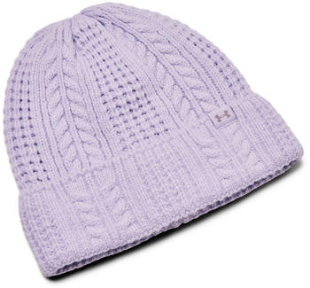 Under Armour Halftime Cable Knit Beanie (1386639) salt purple