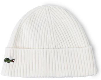 Lacoste Unisex Beanie aus gerippter Wolle (RB0001) white