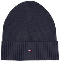 Tommy Hilfiger Strickm&uuml;tze "TH FLAG PIMA COTTON BEANIE" Beanie mit Logostickerei,