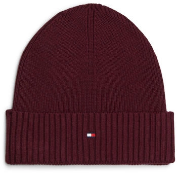 Tommy Hilfiger Flag Beanie with Cashmere (AM0AM12796) deep rouge
