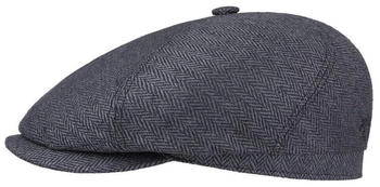 Stetson Seiden Flatcap grau schwarz