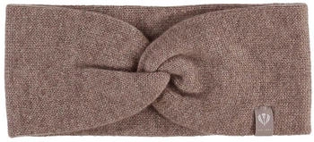 Fraas Damen Stirnband aus Kaschmir 24 x 10,5 cm warmes Strickband mit Schleife Taupe