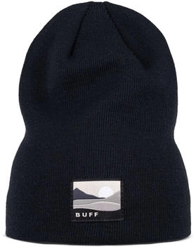 Buff Knitted Beanie Lilon Long Black
