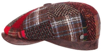 Lierys Carlento Patchwork Flatcap Schiebermütze wollweiß