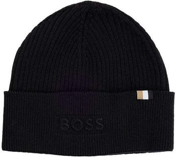 Hugo Boss Mütze aus Baumwolle und Wolle mit Logo-Stickerei - Style Magico_R_Hat 50522427 Schwarz ONESI