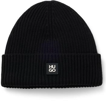 HUGO aus Schurwolle mit Stack-Logo - Style Xola_Metal 50527250 Schwarz