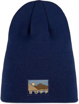 Buff Knitted Beanie Lilon Long MidnightBlue