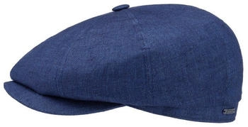 Stetson Hatteras Classic Leinen Flatcap blau-meliert