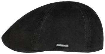 Stetson Goat Suede Flatcap schwarz