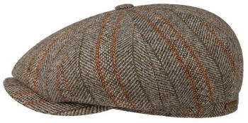 Stetson Hatteras Herringbone Stripe Flatcap beige