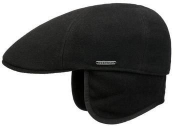 Stetson Wool Ohrenschutz Flatcap schwarz