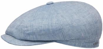 Stetson Hatteras Classic Leinen Flatcap hellblau
