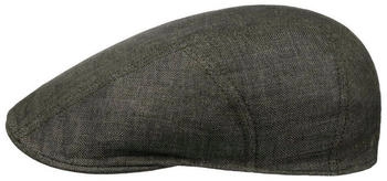 Stetson Leinen Flatcap dunkeloliv