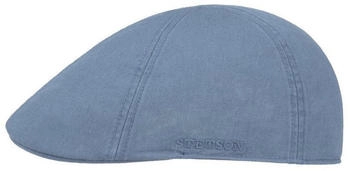 Stetson Cotton Flatcap UV-Schutz taubenblau