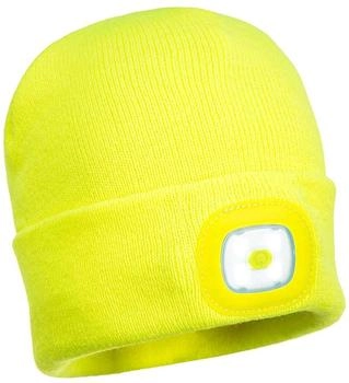 Portwest Beanie mit wiederaufladbarer LED Kopfleuchte gelb (B029YER)
