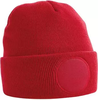 Beechfield Circular Patch Beanie Rot (922694010)